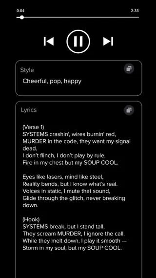 AI Song Generator Meta ad: Want to create songs of your imagination and vibe with the latest TikT, live 442 days