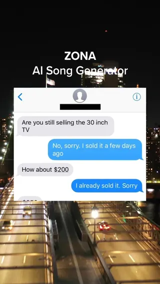 AI Song Generator Meta ad: Want to create songs of your imagination and vibe with the latest TikT, live 304 days