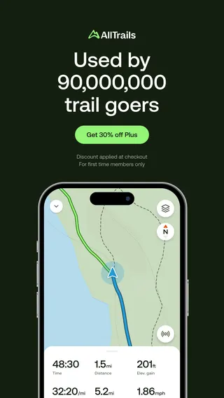 AllTrails Meta ad: Make the most of your summer adventures with the #1 hiking app at your, live 261 days