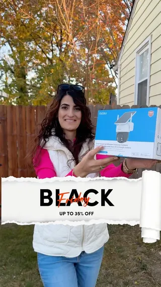 Aosu Meta ad: BLACK FRIDAY DEAL ALERT! With the aosu Solar Cam, our home and garden, live 686 days