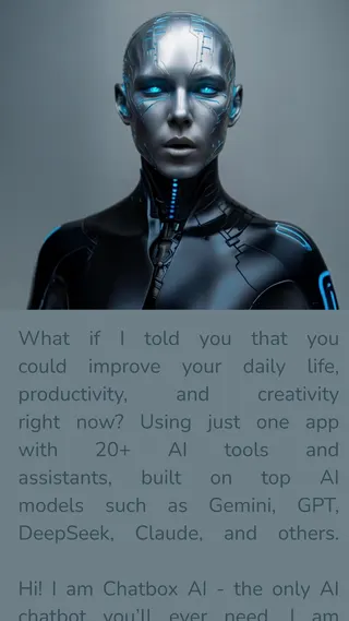 ChatBox Meta ad: Top AI Models AI Image & Text Generator AI Tools & Assistant, live 65 days