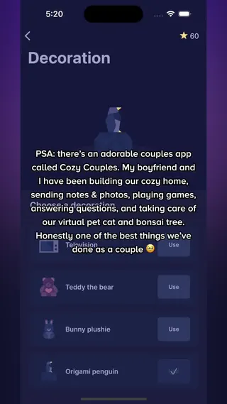 Cozy Couples Meta ad: Build a cozy home for your relationship and grow closer every day cozy, live 564 days