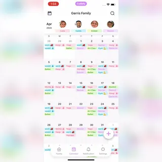 Cubbily:Shared Family Calendar Meta ad: Shared Family Calendar Color codes for each family member Automatic no, live 26 days