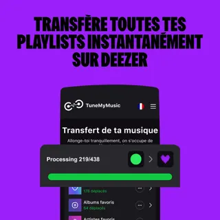 Deezer Meta ad: Easy ! Avec Tune my music, transfère tes playlists et écoute-les sur D, live 150 days