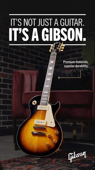 Gibson Meta ad: For over a century, Gibson guitars have fueled authentic sound and pas, live 117 days