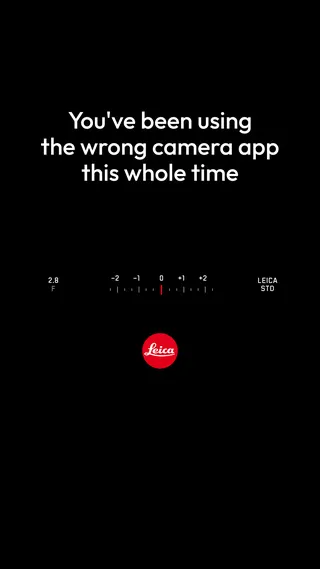 Leica LUX Meta ad: Give your iPhone photos the grain and personality of a Leica., live 24 days