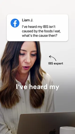 Nerva Meta ad: I've heard my IBS isn't caused by the foods I eat. What's the cause th, live 381 days