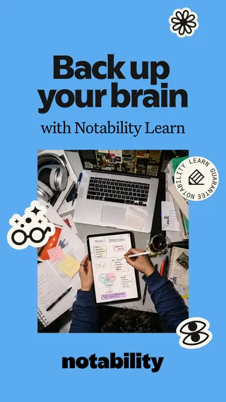 Notability Meta ad: Notability helps you bring your A game this year, live 47 days