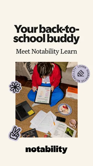 Notability Meta ad: Notability helps you bring your A game this year, live 47 days