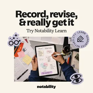 Notability Meta ad: Notability helps you bring your A game this year, live 47 days