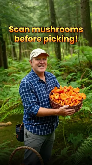 Picture Mushroom Meta ad: Ever wondered what kind of mushroom you're looking at? Snap a photo an, live 38 days