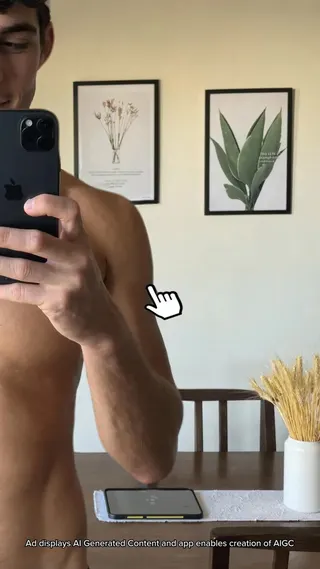 Remini Meta ad: Not gonna lie… this AI muscle edit goes hard, live 197 days