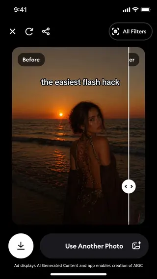 Remini Meta ad: No bad lighting ever again!!, live 158 days