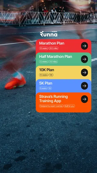 Runna Meta ad: ⭐⭐⭐⭐⭐ We're rated 4.9/5 as the #1 running coaching app from over 30k r, live 201 days