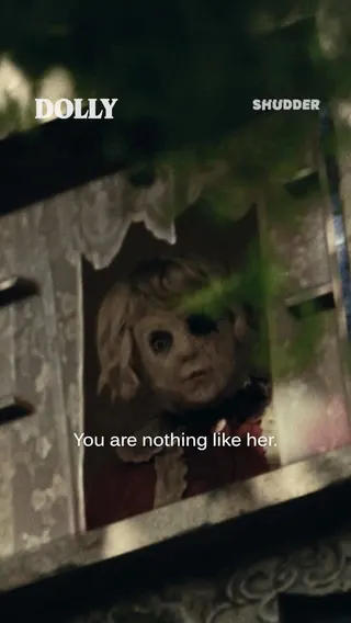 Shudder Meta ad: Mother knows best. ㅤ DOLLY is streaming now on Shudder., live 49 days