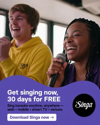 Singa Meta ad: Ladda ner appen. Börja sjunga, live 1 days