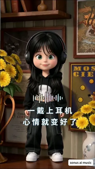 Sonus Meta ad: 有時候快樂很簡單。戴上耳機,選一個喜歡的感覺,讓 Sonus AI 幫你變成一首歌。, live 37 days
