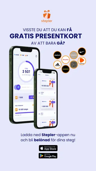 Stepler Meta ad: Ladda ner Stepler och börja tjäna poäng för varje steg. Byt dina poäng, live 233 days