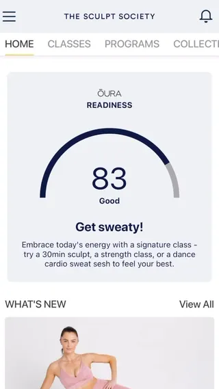 The Sculpt Society Meta ad: Introducing TSS x ŌURA: Personalized wellness insights to transform yo, live 213 days
