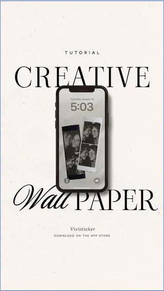 Vivisticker Meta ad: who knew your lockscreen could be this photobooth-cute? frame your sel, live 277 days