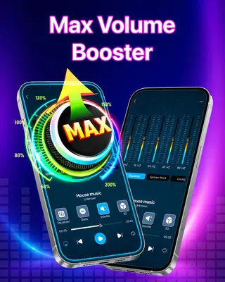 Volume Booster Meta ad: Your phone isn't always loud enough. Boost your volume, enhance bass,, live 40 days