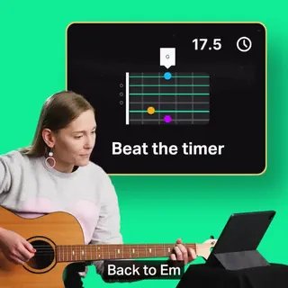 Yousician Meta ad: Stuck on how to start playing guitar? Yousician's expert-led tutorials, live 68 days