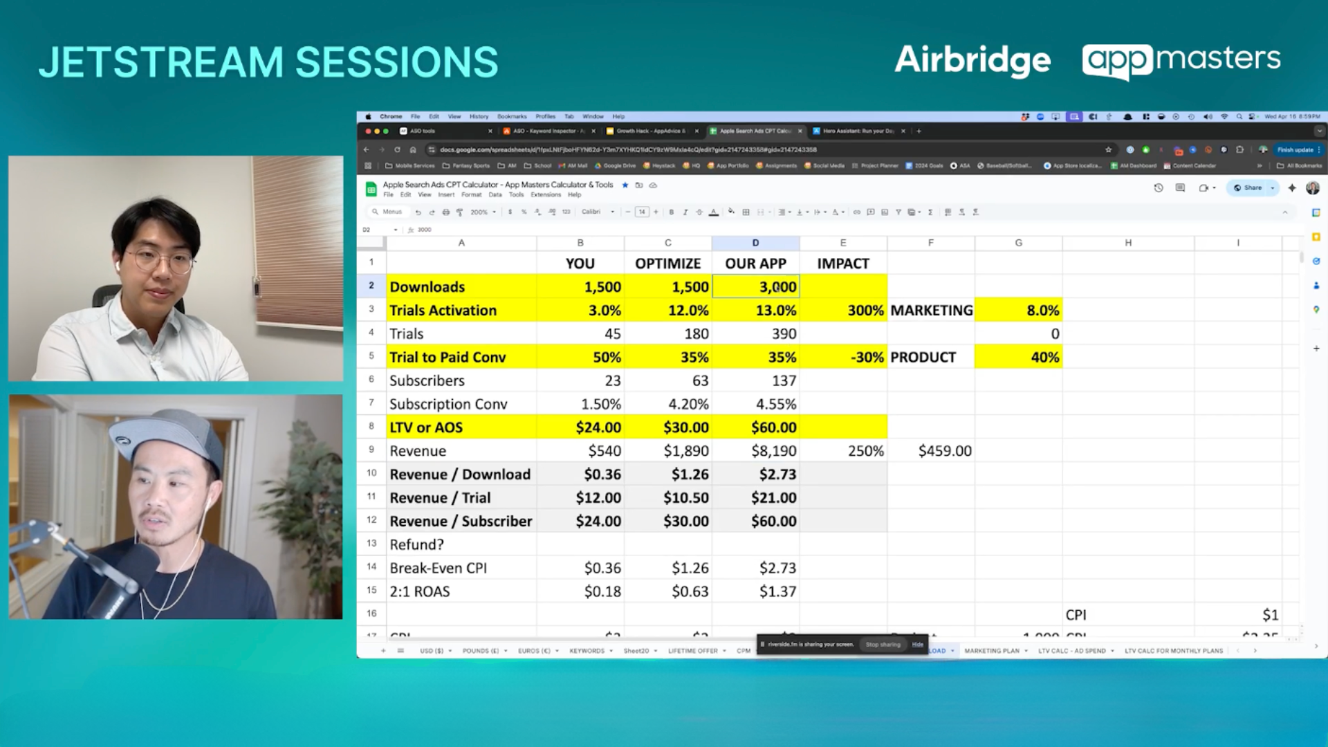 Live example: Steve shows how to spot early signals that show an app’s scaling potential