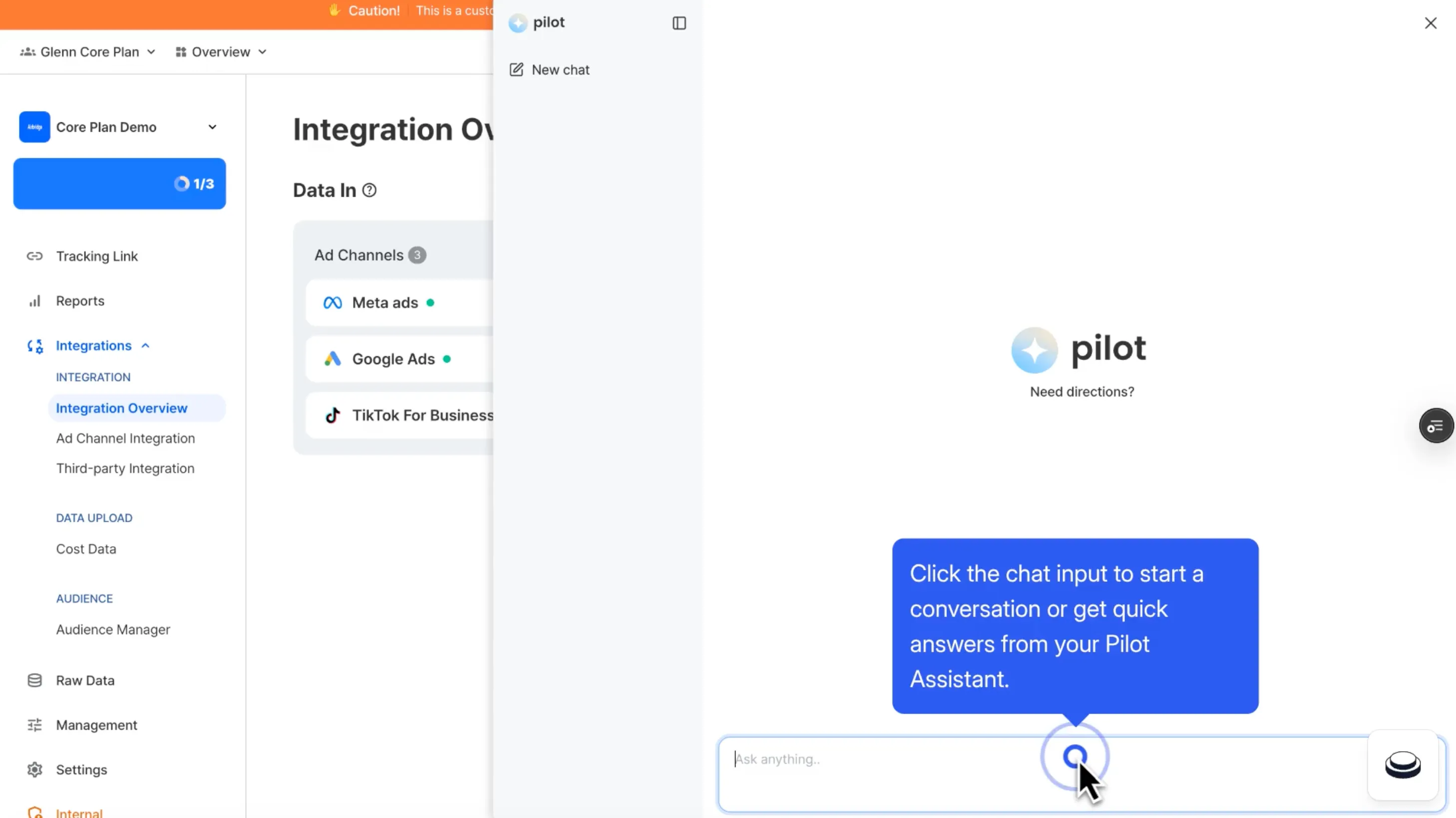 Just click and ask questions to Airbridge Pilot